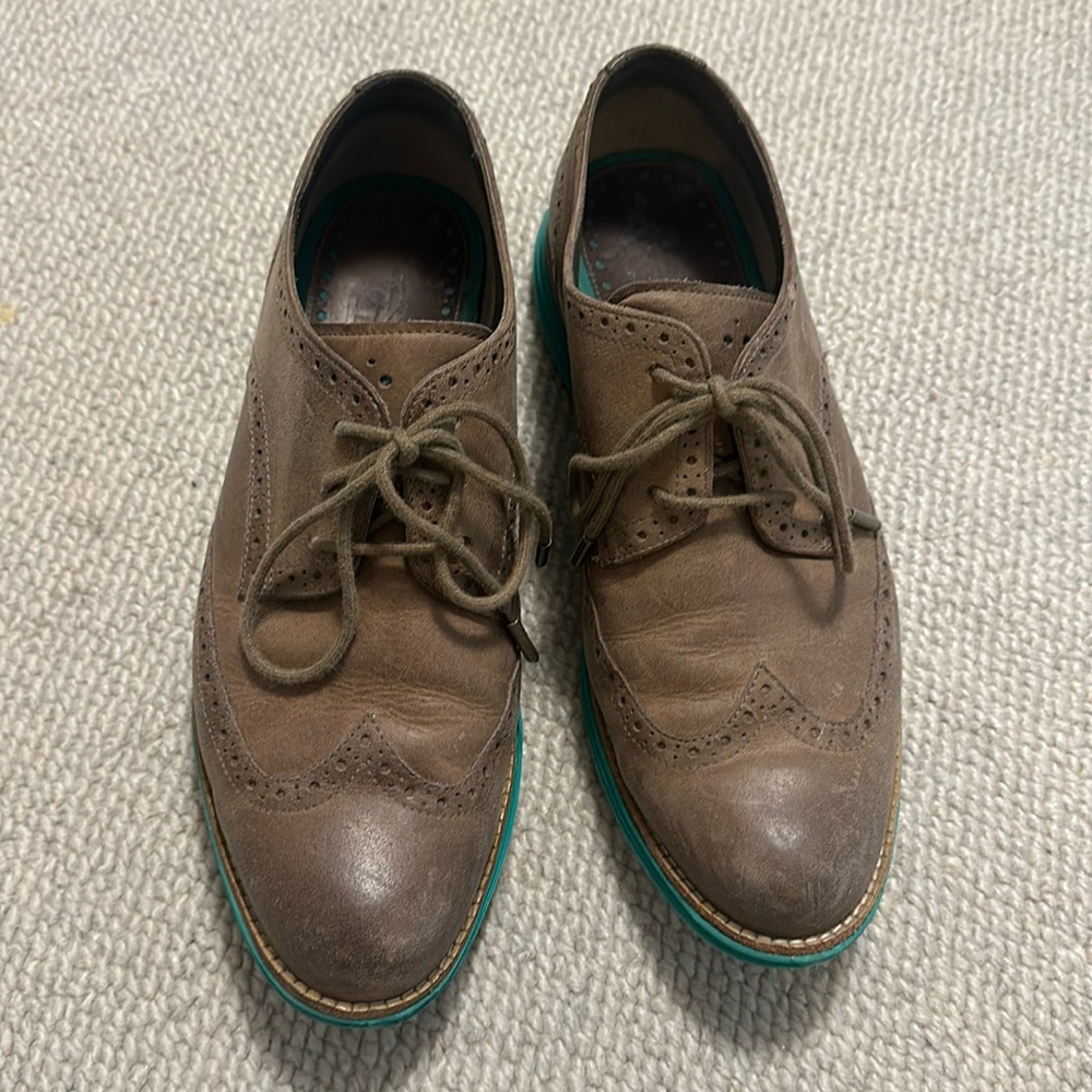 Cole Haan Lunargrand Brown leather Wingtip, Sneakers Shoes Women’s 9